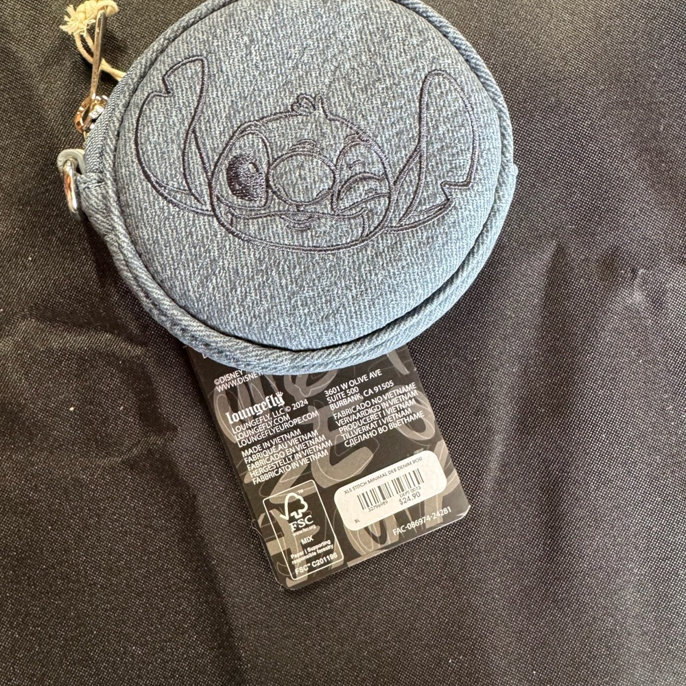 Disney Loungefly Denim Blue Coin Purse